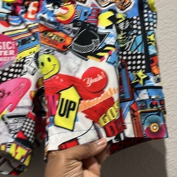 Bang Men SUPER POP RESORT SHORTS Retro 90’s Y2K Zip Pockets Size Medium Beachy - Picture 6 of 13